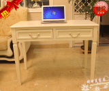 欧式简约现代书桌电脑桌写字台办公桌学生学习桌实木白色1米特价