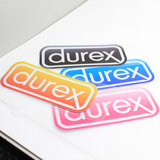 新品杜蕾斯 Durex 个性趣味贴 反光 遮划痕车贴 创意贴花汽车贴纸