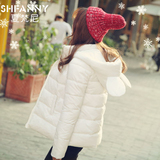 韩国可爱短款面包服斗篷连帽棉衣外套小棉袄冬装显瘦学生棉服女装