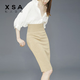 XSA欧美2016新款秋装衬衫包臀裙两件套气质名媛时尚套装裙女 潮