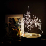 3D立体小夜灯LED台灯生日礼物城堡天空之城纪.留念包邮