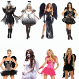 服装女成人化妆舞会万圣节 天使恶魔服装角色扮演cosplay演出服装