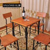美式餐厅餐桌椅组合咖啡桌椅餐饮酒吧桌椅休闲桌椅吧餐桌正品组装