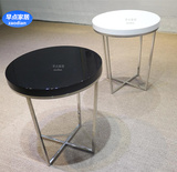 定制沙发小边几角几欧式金属电话几现代简约实木创意样板房小圆桌