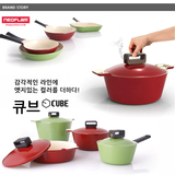 韩国进口 Neoflam 彩色陶瓷涂层不沾锅炒锅 红绿2色 多尺寸