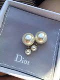 Dior白珍珠耳钉耳环唐嫣款