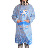 长袖一体式多面防油污围裙做饭罩衣厨房工作衣罩衫韩版防水家居