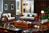 欧式新中式现代沙发储物仿古色沙发柚木地中海乡村深色实木布艺