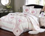 新款韩式出口家纺床罩欧式全棉绗缝被子 床单 韩国床盖 三件套
