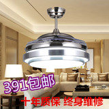 隐形风扇灯带灯吊扇灯LED变频风扇吊灯带扇简约现代客厅餐厅卧室