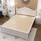 特价欧式全实木床白色1.8米双人儿童1.21.5单人床松木简约现代床