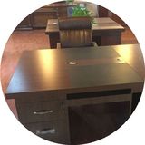 公桌双人办公桌椅组合 实木职员写字台复古2人位组装电脑桌教师办