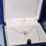 日本代购直邮 MIKIMOTO御木本 白色通路海水珍珠吊坠项链18K黄金