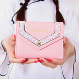 金多儿多卡位小钱包女短款 2016韩版信封包盖3折叠短款钱包女可爱