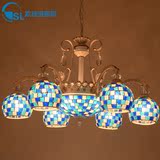 餐厅吊灯 欧式LED吊灯客厅灯现代简约创意马赛克灯卧室灯具灯饰