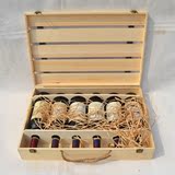 红酒盒 红酒木盒实木酒盒 葡萄酒6支装包装礼盒红酒木箱批发订制