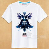 夏季Star Wars星球大战达斯维达 黑武士 原创彩绘男士纯棉短袖T恤