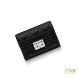 正品直邮Dior迪奥2016新款女包小羊皮银色锁扣钱包S0336PGAI M900