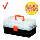 √英利模型--出口日本 高品质 三层 工具收纳箱 透明树脂工具箱