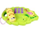 毛毛虫电话机婴幼儿益智新生宝宝小孩音乐手机玩具男女孩0-1-3岁