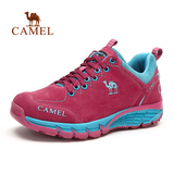 CAMEL骆驼女鞋户外休闲徒步鞋真皮反绒皮防滑耐磨女士低帮登山鞋