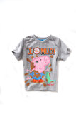 J5 英国单 欧盟标准 小猪印花字母刺绣 圆领短袖T恤童装0.1kg