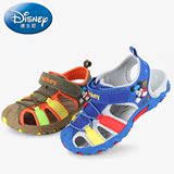 迪士尼儿童鞋 男童鞋女童凉鞋2016夏季新款沙滩鞋真皮童鞋包头鞋