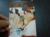 A0  梵蒂冈  1992 极限片  全套4枚4张照片 教皇  地图  和平鸽