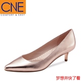 CNE2016新款女鞋春秋单鞋尖头细跟浅口高跟鞋中跟单鞋女7M55401