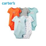 Carters5件装混短袖全棉连体衣爬服新生儿早产婴儿童装111A557