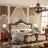 帕菲娅法式床 欧式家具深色床1.8米实木公主床佛山床美式床MS107