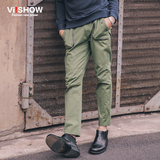 viishow2016春装新款休闲长裤 男式工装裤 修身长裤欧美休闲男裤