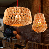 北欧艺术设计吊灯创意客厅餐厅酒吧咖啡厅吊灯天然实木蜂巢吊灯具
