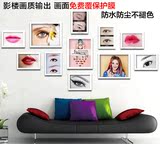 墙挂画海报韩式半永久定妆纹绣眉眼唇美容美发美甲装饰相框照片