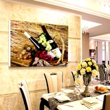 现代简约餐厅单联饭厅无框画单幅水果挂画水晶壁画墙画酒杯