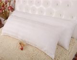 婚庆床上用品全棉双人1.5米长枕芯单人纯棉缎条枕头48*150大床枕