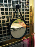 欧式铁艺壁挂镜圆形镜子化妆镜浴室镜圆镜穿衣镜全身装饰镜试衣镜