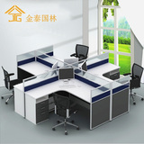 办公家具简约时尚办公室屏风隔断办公桌椅天津员工位职员桌四人位
