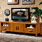 现代中式实木电视柜卧室矮柜地柜影视柜客厅1.8米电视机柜