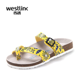 Westlink/西遇2016夏季新款 套趾软木拖假日休闲沙滩拖女凉拖鞋
