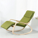 摇椅躺椅逍遥椅休闲椅沙发摇摇椅阳台实木质单人布艺室内创意靠椅