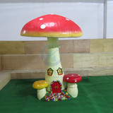 卡通仿真植物大蘑菇房子模型雕塑工艺品幼儿园商场景观装饰品摆件