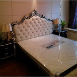 欧式实木床1.8米双人床新古典奢华大床真皮公主婚床雕花卧室家具
