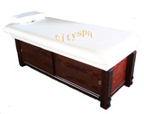 DS-3103A豪华木雕纹柜式美容床 实木美容床SPA按摩床推背床 带柜