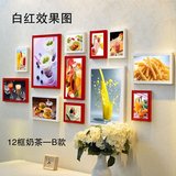 奶茶店汉堡披萨快餐店装饰画果汁饮品挂画壁画照片墙创意组合画