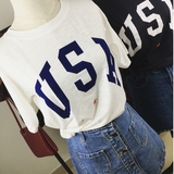 蘑菇街女装夏装2016新款潮t恤女短袖韩国ulzzang衣服批发厂家直销