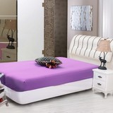 纯色紫色床笠单件床罩1.2 1.8米床 防滑床垫保护套1.5米床套蓝色