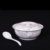 碗陶瓷碗汤碗包邮瓷碗带盖大号汤碗品锅面碗骨瓷碗韩式特价