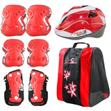 正品米高m-cro儿童轮滑护具滑板旱冰溜冰鞋自行车护具头盔套装