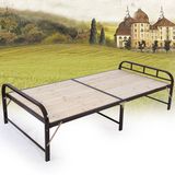 折叠床钢木床单人床午休双人床1.2米睡床实木床客房办公室折叠床